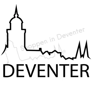 Deventer autosticker zwart