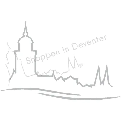 Deventer autosticker wave zilver
