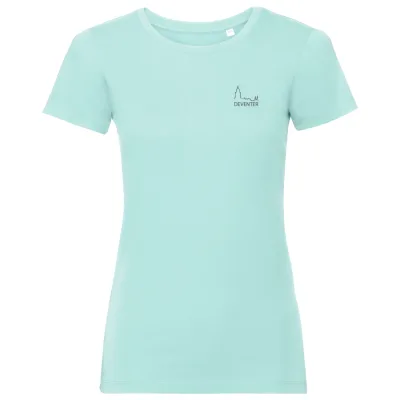 Deventer classic T-shirt dames aqua