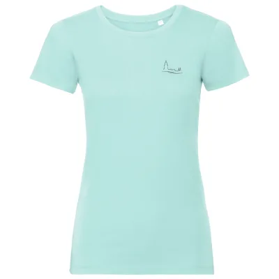 Deventer wave T-shirt dames aqua