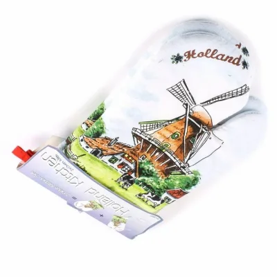 Ovenwanten Holland met molen full color set van 2