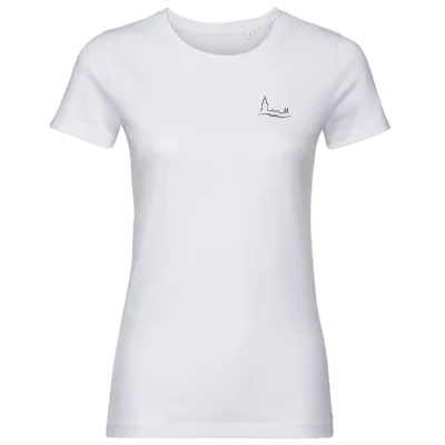 Deventer wave T-shirt dames wit