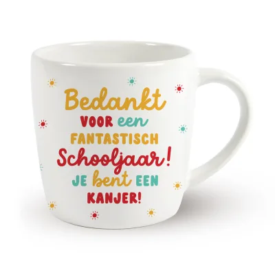 Einde schooljaar mok - Bedankt voor een fantastisch schooljaar