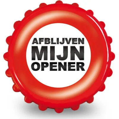 Grappige Flesopener met Magneet - "Afblijven Mijn Opener"