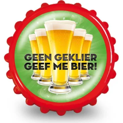 Grappige Bierflesopener - Geen Geklier, Geef me Bier!