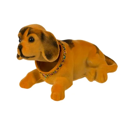 Hoedenplank hond bewegend in geelbruin en zwart