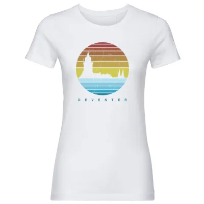 Deventer retro dames T-shirt wit met tekst