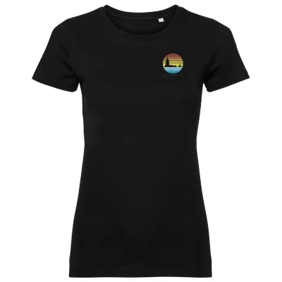 Deventer retro klein dames T-shirt zwart met tekst