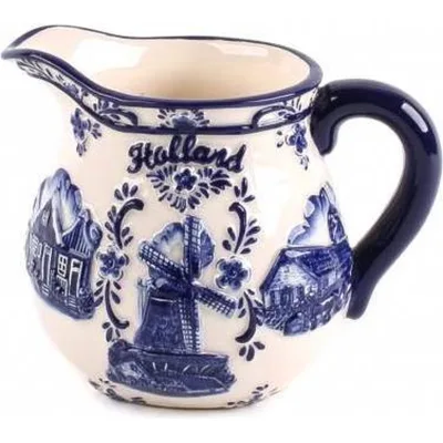 Melkkan keramiek embossed Holland - delftsblauw