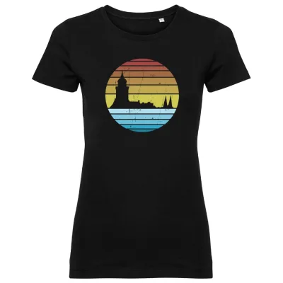 Deventer retro dames T-shirt zwart zonder tekst