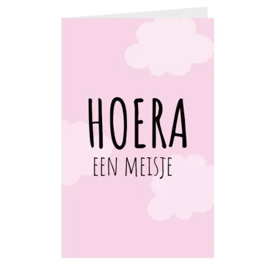 Kaart Hoera een meisje