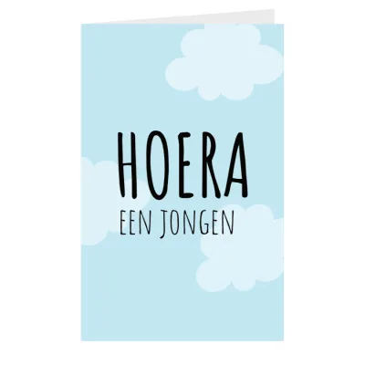 Kaart Hoera een jongen