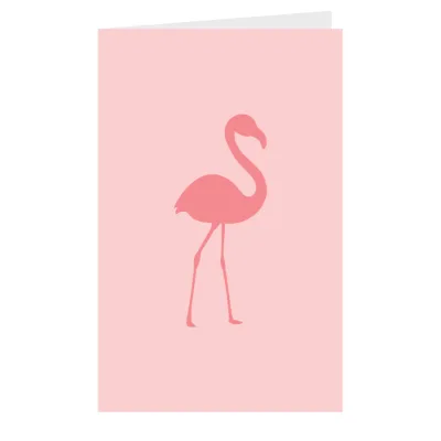Kaart Flamingo roze
