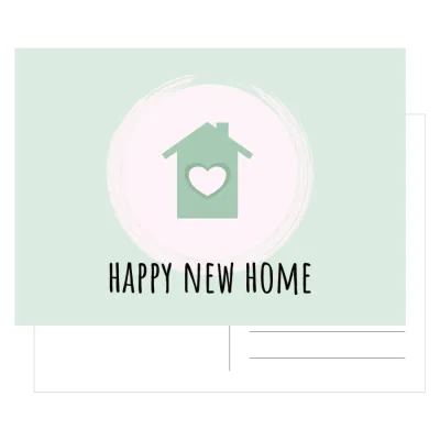 Kaart Happy new home groen