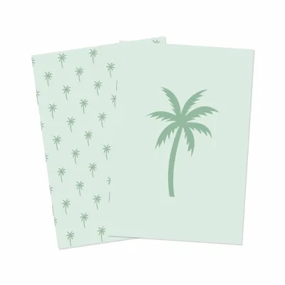 Schriften set palmboom groen
