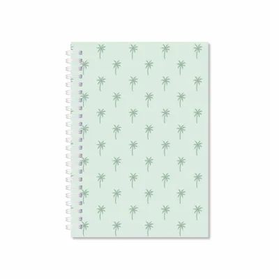 Notitieboek palmboom patroon groen