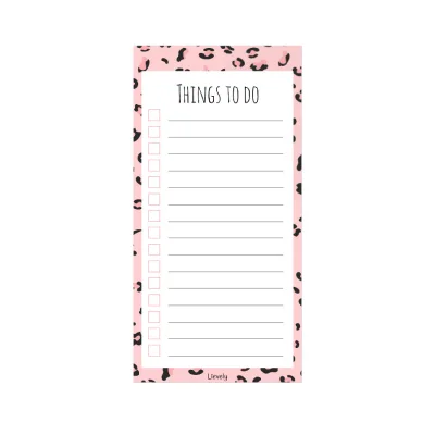 Notitieblok dierenprint roze