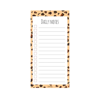 Notitieblok dierenprint bruin