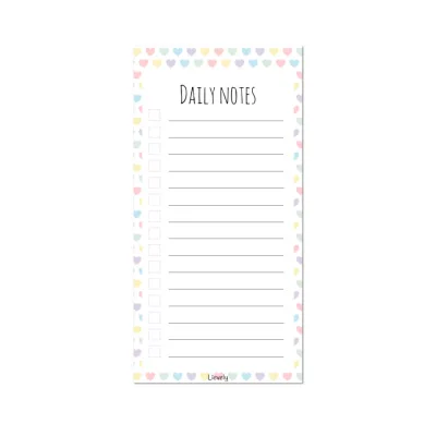 Notitieblok hartjes patroon