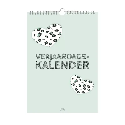Verjaardagskalender dierenprint