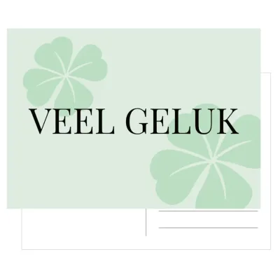 Kaart Veel geluk klaver