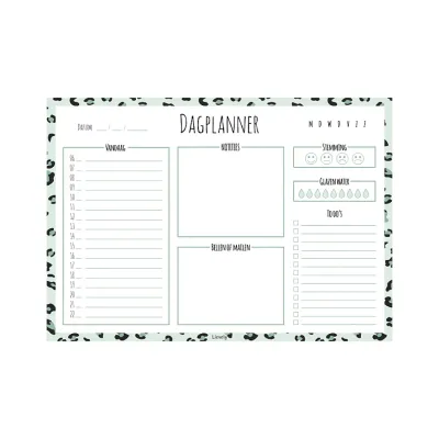 Dagplanner Dierenprint groen