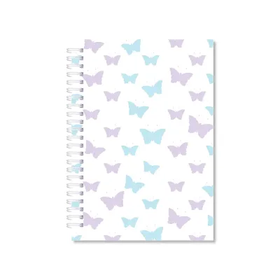 Notitieboek vlinder patroon paars-blauw
