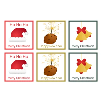 Kerstkaarten New Christmas set 6 stuks