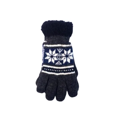 Noorse handschoen grijs/blauw