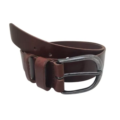 Leren dames broekriem 3,5 cm bruin
