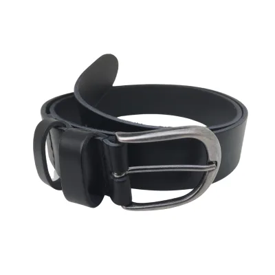 Leren dames broekriem 3,5 cm zwart