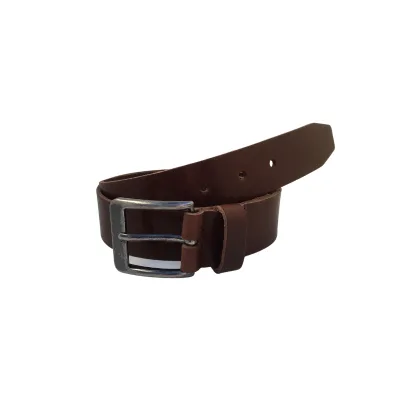 Leren jeans riem 4 cm donker bruin