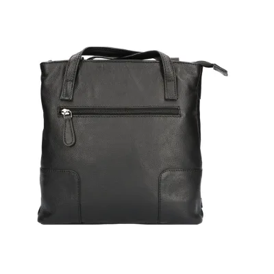 LD leren rugtas en handtas zwart