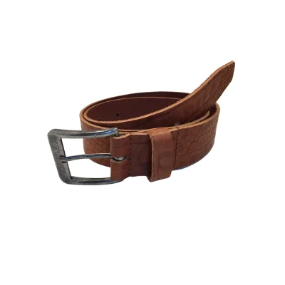 Broekriem 4 cm cognac croco motief