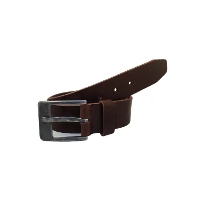 Broekriem  4,5 cm breed kleur donkerbruin