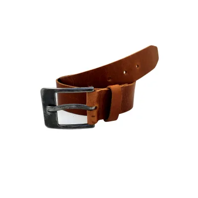 Broekriem 4,5 cm breed kleur cognac