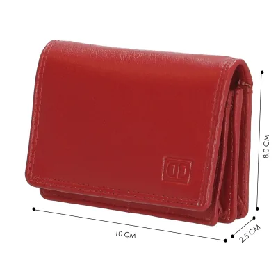 DD kleine leren portemonneetje rood