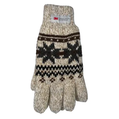 Noorse thinsulate handschoenen beige