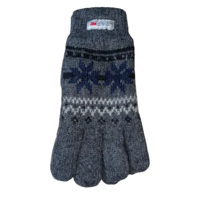 Noorse Thinsulate handschoenen grijs/blauw