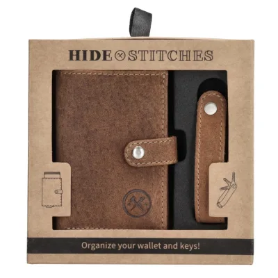 Pasjeshouder dames/heren Hide & Stitches bruin