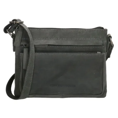 leren schoudertas dames zwart Hide & Stitches 20029