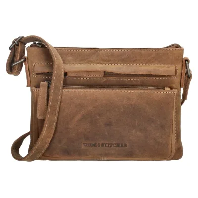 leren schoudertas dames bruin Hide & Stitches 20029