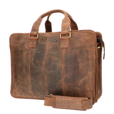 The Rat Pack OF560/17 leren laptoptas 17 inch