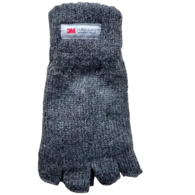 Handschoenen zonder toppen dames wol grijs