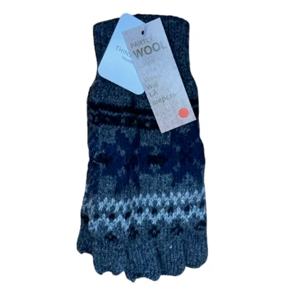 Noorse handschoenen zonder toppen heren grijs / blauw