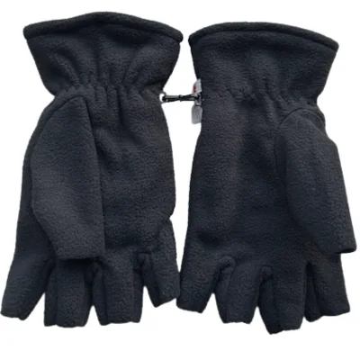 Vingerloze handschoenen - Heren handschoenen - Handschoenen zonder vingers - Thinsulate - Fleece - Zwart - One size