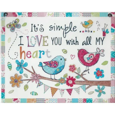 ekstbord "It's Simple, I Love You" – Romantische Wanddecoratie | Perfect Cadeau voor Je Geliefde