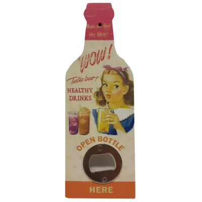 Flesopener hout met vintage opdruk | SALE