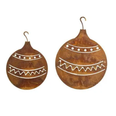 Kerstbal vlak, roest design