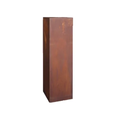 Zuil vierkant 20 x 20 x 80 cm, roest design